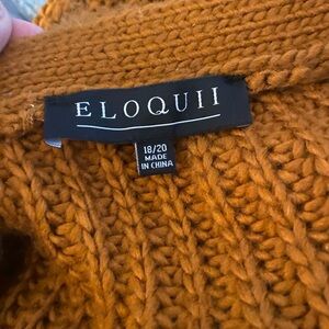 Gently worn heavy cable knit long cardigan/sweater dress, size 18/20